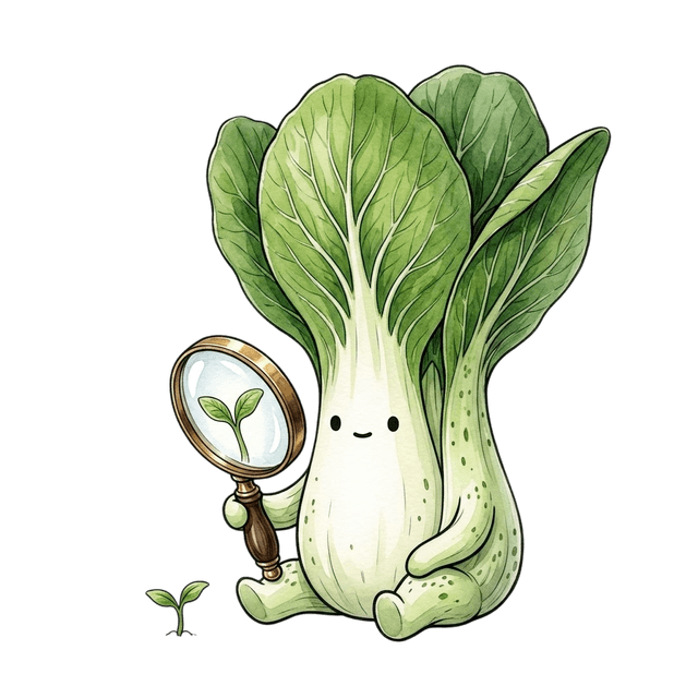 Twinly mascot with magnifying glass